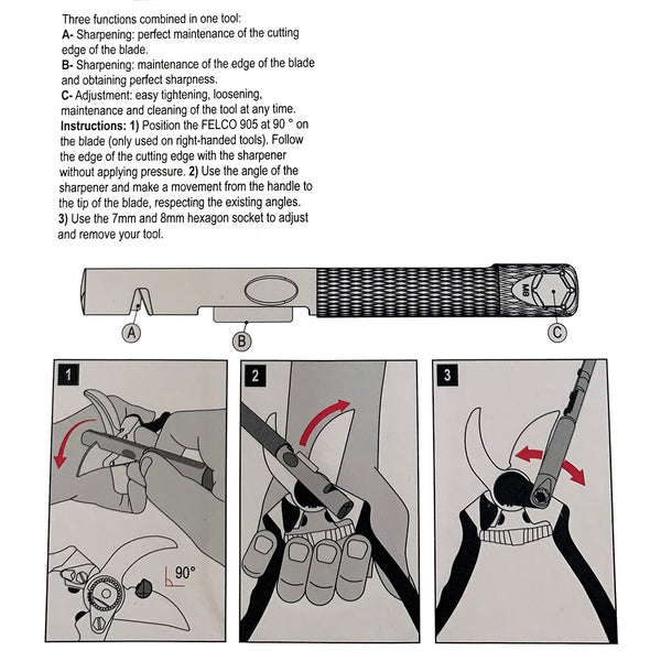 Felco 905 Adjustment and Sharpening Tool 